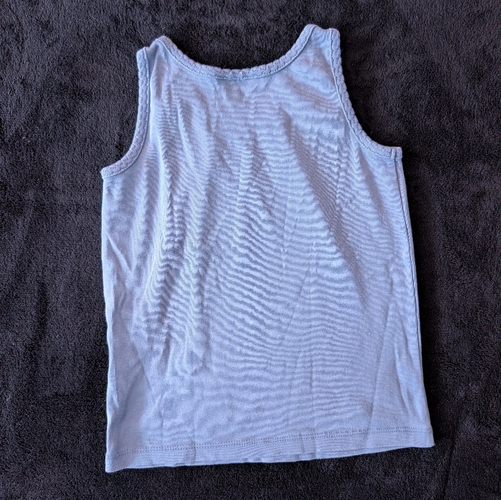 Hanna Andersson Braid detail Tank Top Sleeveless Layering Tee 100% Pima Cotton - Picture 6 of 9